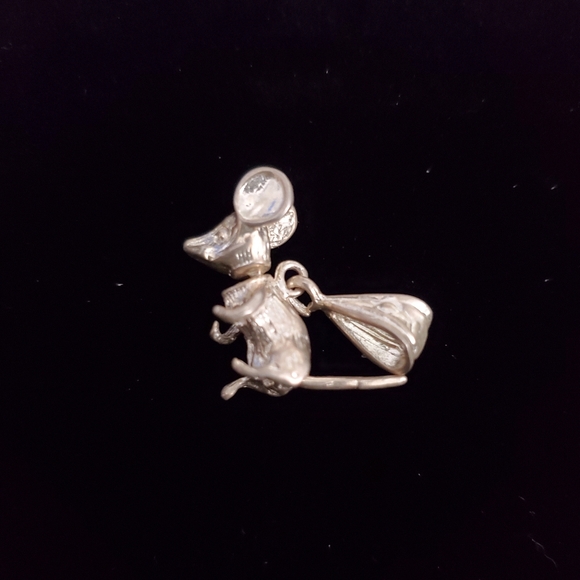 925 Sterling Silver Moving Head Tail Mouse Charm - Picture 4 of 6